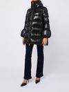 Quilted puffer jacket with high collar