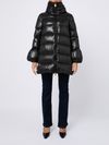 Quilted puffer jacket with high collar