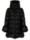 Quilted puffer jacket with high collar