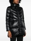 Long padded and quilted puffer jacket