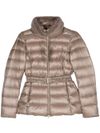 Short puffer jacket with fur