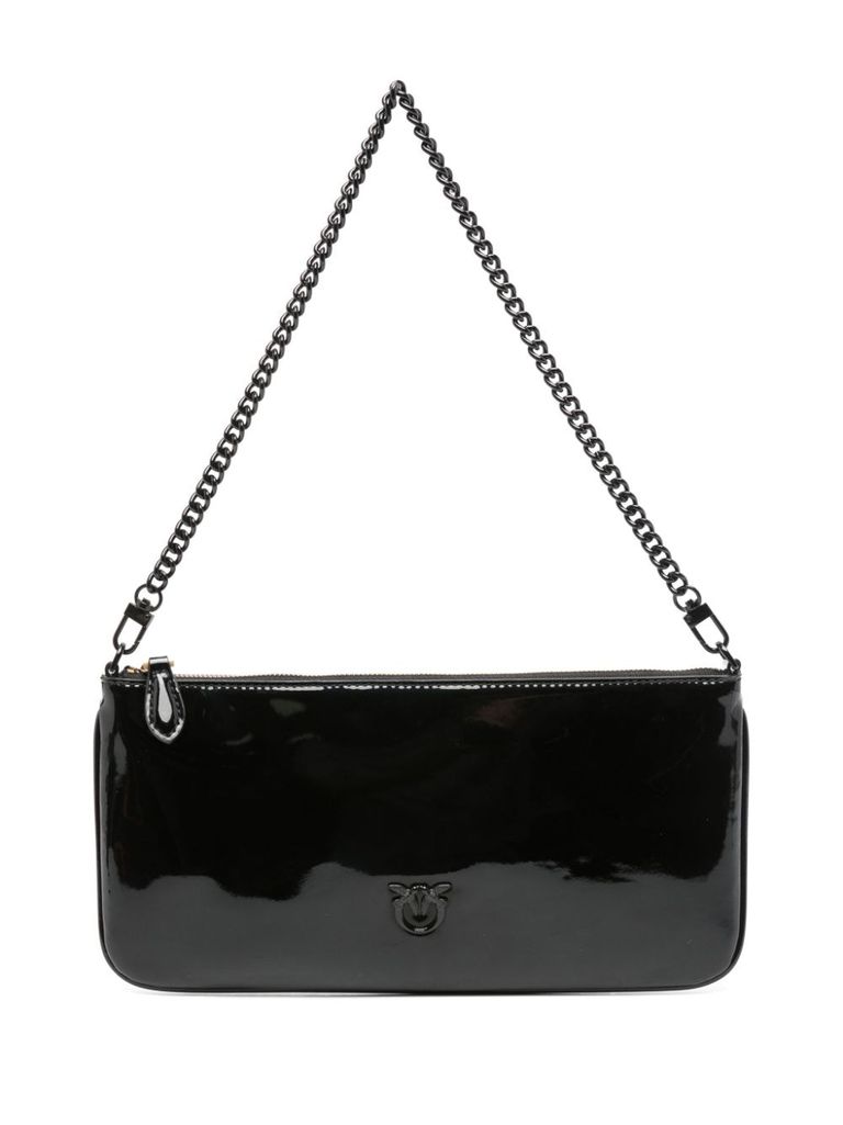 Shop Pinko Horizontal Flat Bag In Black