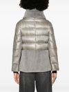 Short puffer jacket with fur