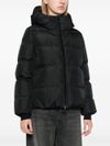 Short windproof quilted puffer jacket