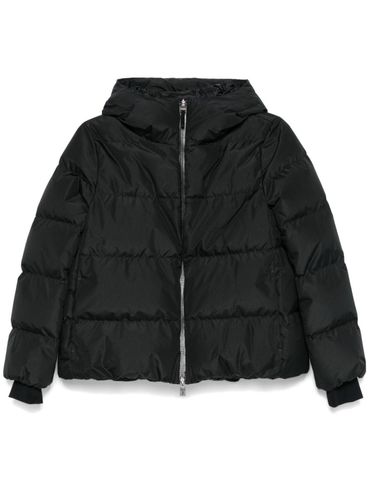 Short windproof quilted puffer jacket