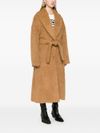 Long wool coat with belt