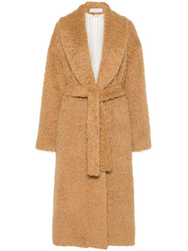 GOLDEN GOOSE - Long wool coat with belt