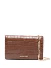 Jet Set crocodile-effect leather crossbody bag