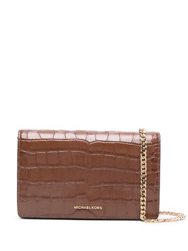 MICHAEL KORS - Jet Set crocodile-effect leather crossbody bag