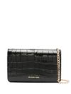 Jet Set crocodile-effect leather crossbody bag