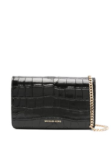 MICHAEL KORS - Jet Set crocodile-effect leather crossbody bag