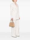 Cynthia small tote bag in beige leather