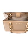 Borsa tote Cynthia piccola in pelle beige