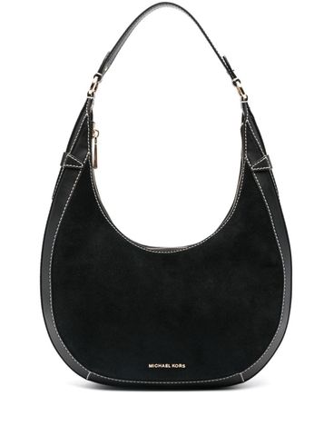 Preston large shoulder bag in black suede