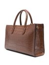 Scarlett medium tote bag in brown leather