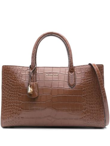 MICHAEL KORS - Scarlett medium tote bag in brown leather