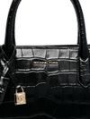 Borsa tote Scarlett media in pelle nera