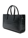 Borsa tote Scarlett media in pelle nera