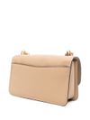 Claire large shoulder bag in beige leather