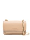 Claire large shoulder bag in beige leather