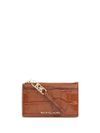 michael kors - Crocodile-effect leather cardholder