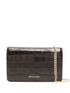 Jet Set crocodile-effect leather crossbody bag