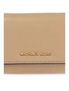 Beige calf leather wallet