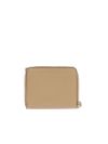 Beige calf leather wallet