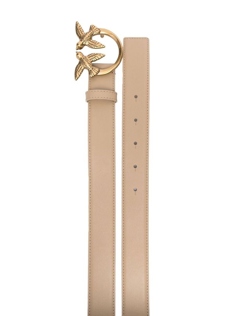 Shop Pinko Love Berry Belt In Beige