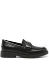 michael kors - Leather loafers with logo plaque