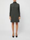 Ebridi short dress in wool and cashmere