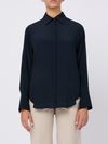 seventy - Camicia in seta blu a maniche lunghe - 2