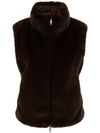 seventy - Sleeveless high-neck faux fur vest