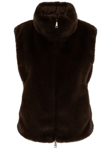 SEVENTY - Sleeveless high-neck faux fur vest