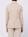 Blazer doppiopetto in lana beige