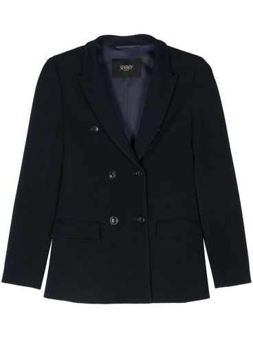 Double-breasted blazer in wool blend