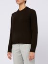 seventy - Maglione in lana e cashmere marrone girocollo - 1