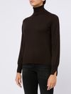 Wool sweater with side slits