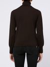 Wool sweater with side slits