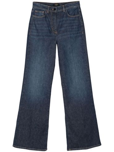 Wide-leg cotton jeans