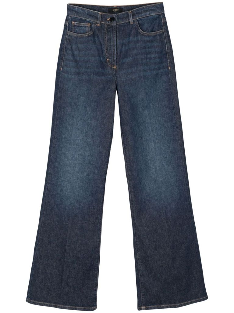 SEVENTY WIDE-LEG COTTON JEANS 