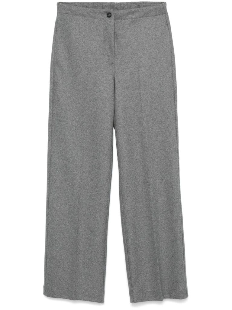 Shop Seventy Wide-leg Wool Pants In Grey