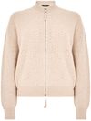 seventy - Cardigan in lana beige con zip