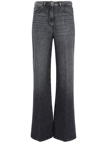 Wide-leg cotton jeans