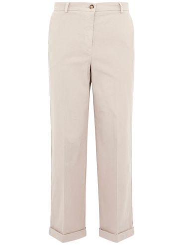 SEVENTY - Cotton pants with cuffs