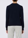 seventy - Maglione in lana e cashmere blu girocollo - 3