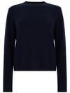 seventy - Maglione in lana e cashmere blu girocollo