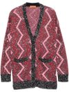 Sequin and zigzag cardigan