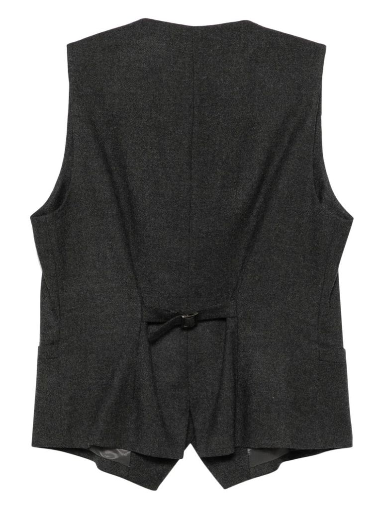 Shop Antonelli Fiumicino Vest In Wool In Grey