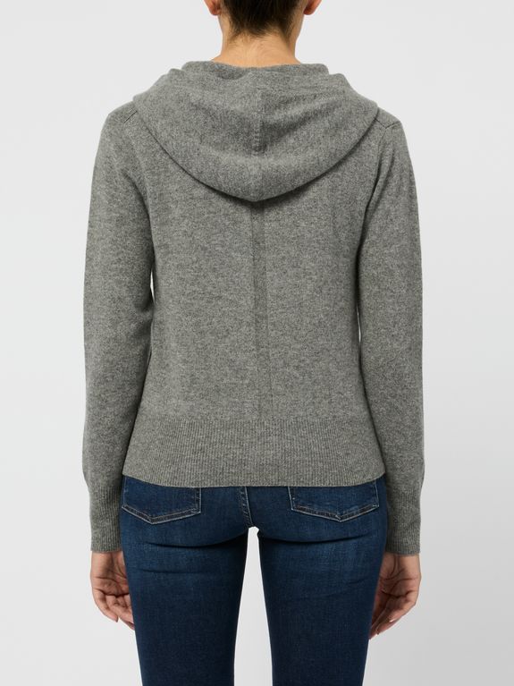 Cashmere hoodie cardigan